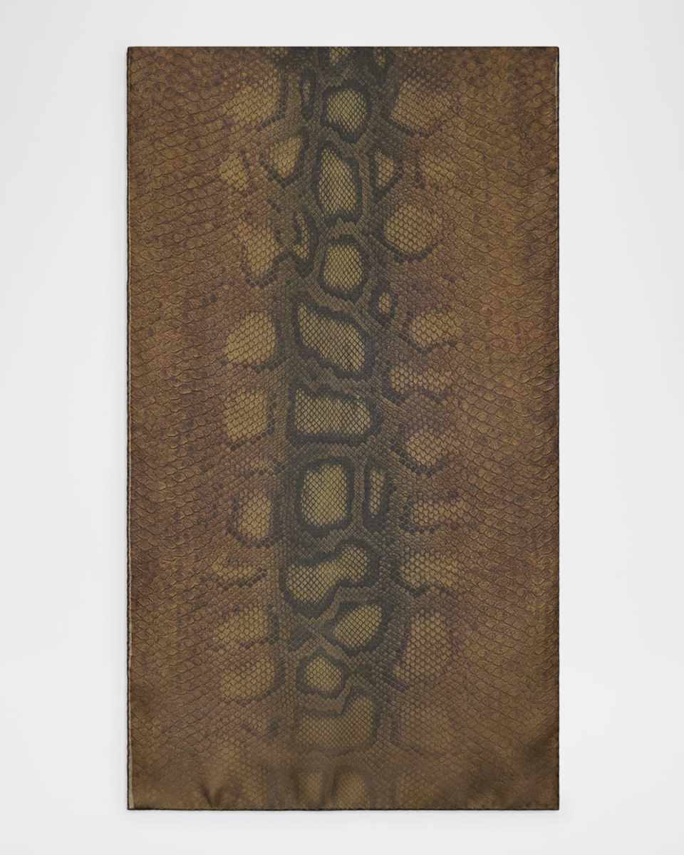 Python-Print Silk Scarf